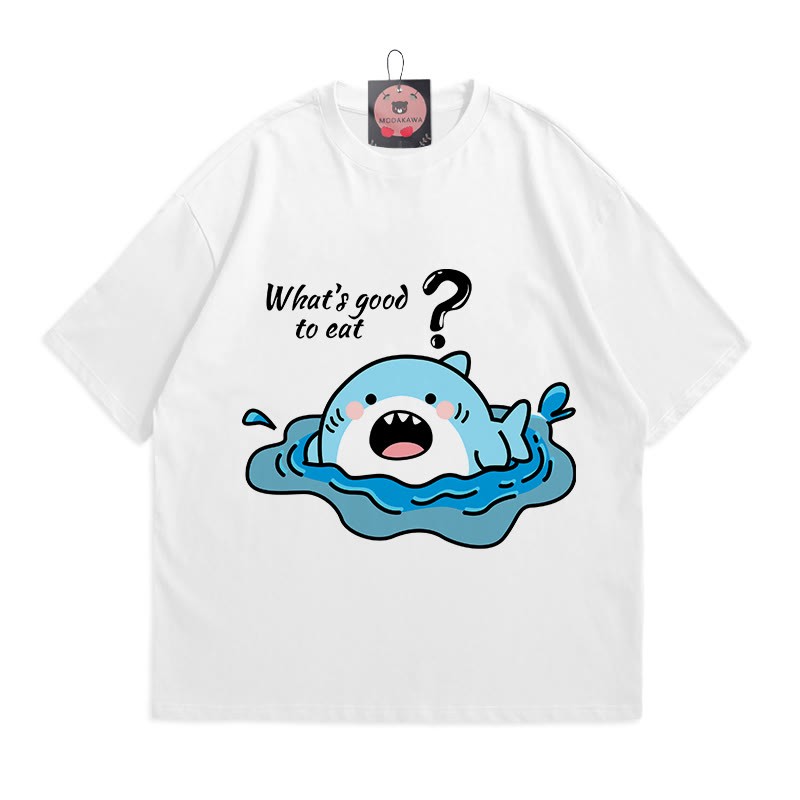 WAS IST GUT ZU ESSEN? Hai-Print MODAKAWA T-Shirt - White - 5XL - image 3