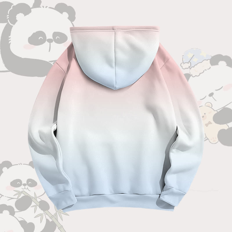 Panda Graphic Modakawa Gradient Pullover Hoodie - image 5