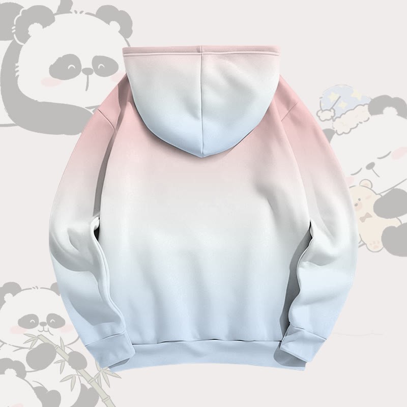 Panda Graphic Modakawa Gradient Pullover Hoodie - image 5