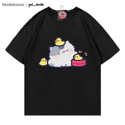 MODAKAWA X gud_doodle T-Shirt mit Kitty-Küken-Print - Black - 5XL - image 3