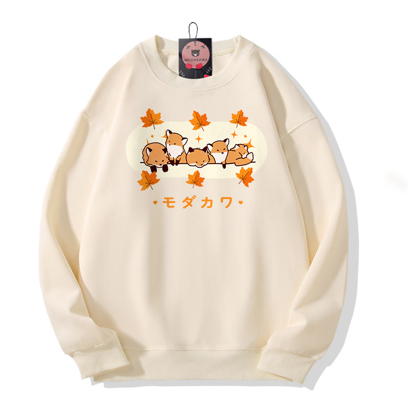 MODAKAWA Sweatshirt mit Fuchsprint und Rundhalsausschnitt - Apricot A - 5XL - image 5