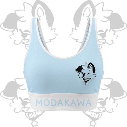 MODAKAWA X popipeko Puppy Graphic Crop Tank Tank Sport Top Shorts Bikini Matching Outfit - Blue Top - 5XL - image 6