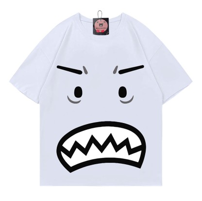 Modakawa T-Shirt mit wütendem Gesichtsausdruck - White - 5XL - image 3