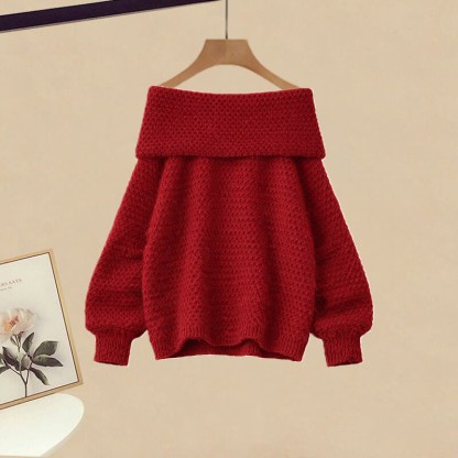 Strickpullover, schwarzes Oberteil, weite Hose, passender Rock - Sweater - XL - image 2