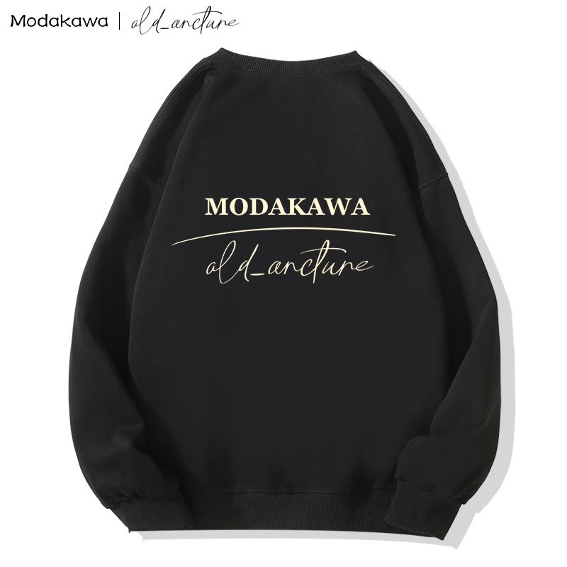 MODAKAWA X old_arcture Sweatshirt mit Aufdruck „Blondes Mädchen bürstet Haare“ und Rundhalsausschnitt - image 6