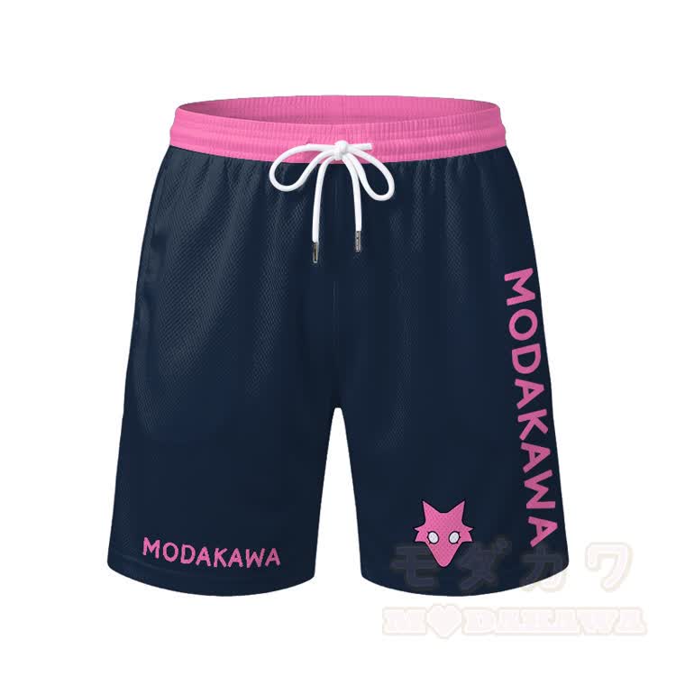 MODAKAWA X TiramisuRat Herren-Sport-T-Shirt mit Mausgesicht-Grafik und passender Shorts mit Kordelzug - Pinke Shorts - 5XL - image 9