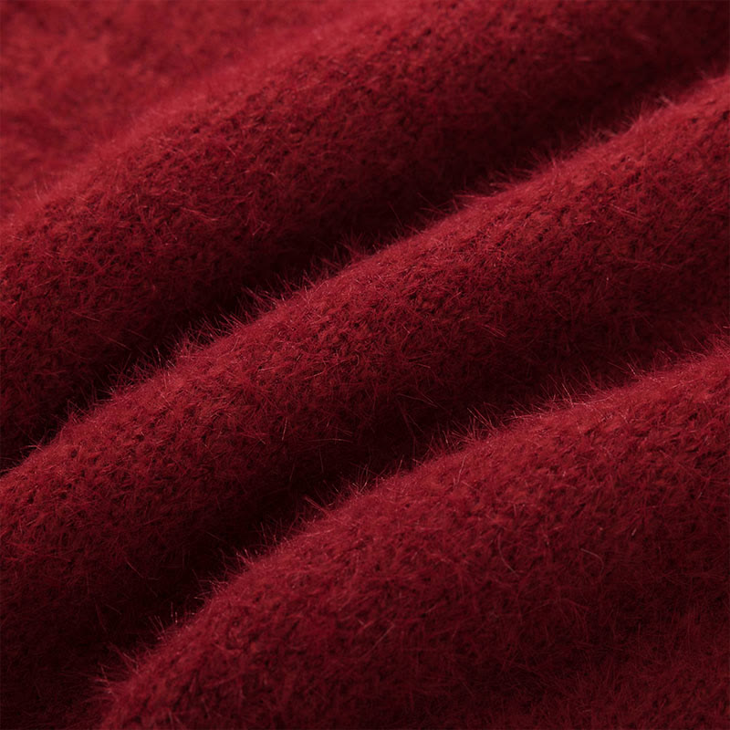 Schleifen-Pullover mit Rissen, kariertes Unterkleid, passendes Outfit - image 9