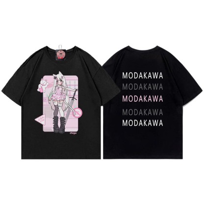 MODAKAWA X airii.exe T-Shirt mit Buchstabendruck „Kitty Girl“ aus 100 % Baumwolle - Black - 5XL - image 1