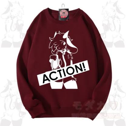 MODAKAWA X zarckets ACTION Goat Graphic Unisex Sweatshirt - Rot - 3XL - image 8