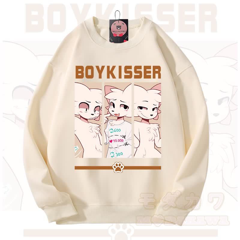 MODAKAWA X zarckets BOYKISSER Fuchs-Grafik Unisex-Sweatshirt - Beige - 3XL - image 14