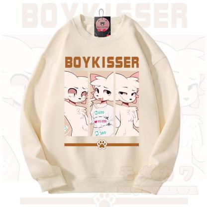 MODAKAWA X zarckets BOYKISSER Fuchs-Grafik Unisex-Sweatshirt - Beige - 3XL - image 14