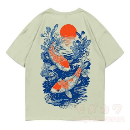 MODAKAWA Print Loose Summer Kurzarm-T-Shirt - Hellgrün - 5XL - image 5