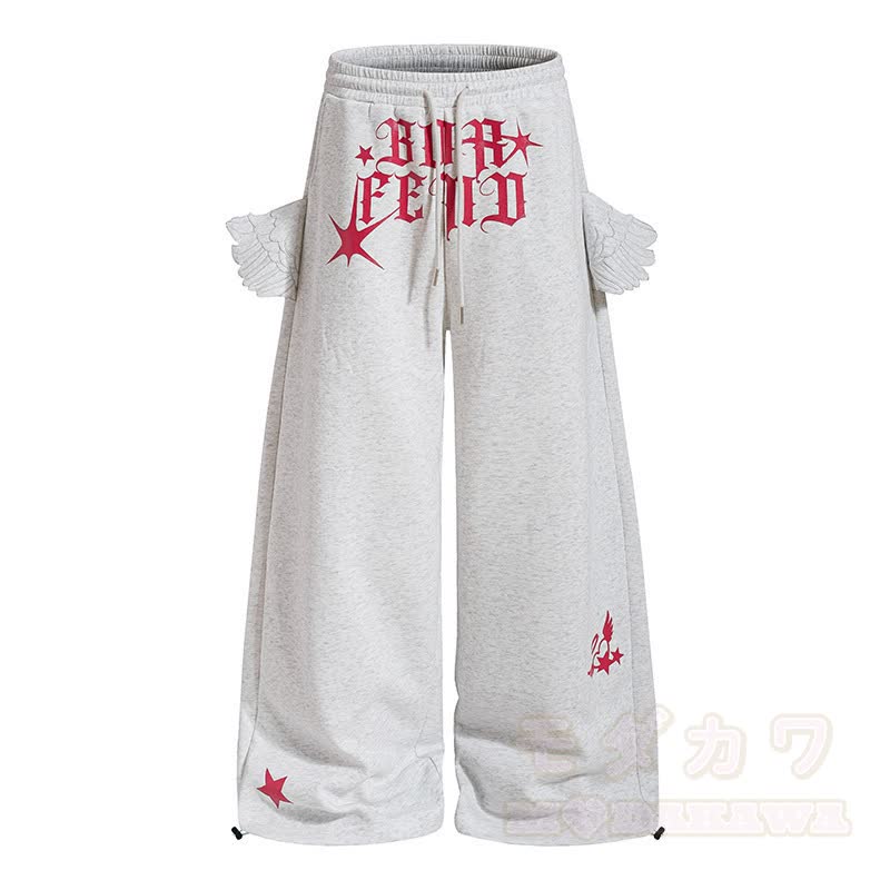 Hochwertiges, strapazierfähiges Set aus Oberteil, Hose und Schleifenstickerei mit Pferdemotiv und Flügeldekor - Hose - XL - image 10