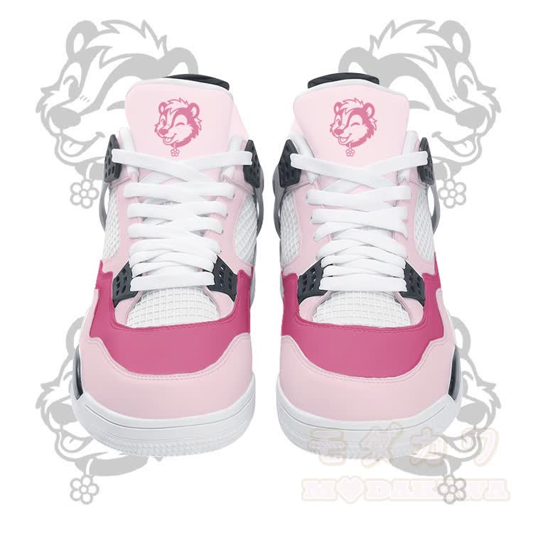 Modakawa Schnürschuhe mit Skunk-Grafik und Luftpolsterung - Rosa - 48 - image 5