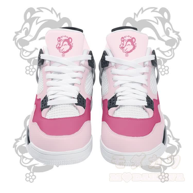 Modakawa Schnürschuhe mit Skunk-Grafik und Luftpolsterung - Rosa - 48 - image 5