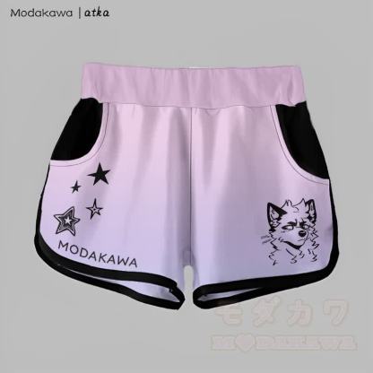 MODAKAWA X atka Gradient Cheeky Fox Graphic Shorts - Lila - 5XL - image 3