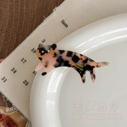 Haaraccessoire aus Acryl mit Kawaii-Katzenmotiv - Leopard B - image 10