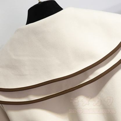 Gepolsterter Mantel mit Kragen und Gürtel - image 4