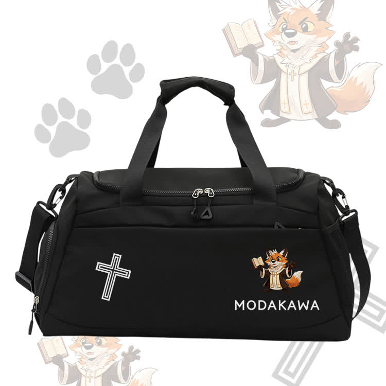 Fox Priest Graphic Modakawa Sporttasche mit großem Fassungsvermögen - Black - 55*28*26 cm - image 3