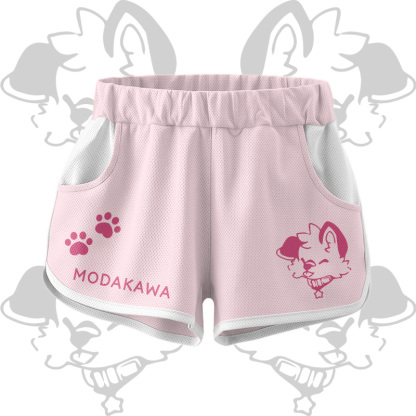 MODAKAWA X popipeko Puppy Graphic Crop Tank Tank Sport Top Shorts Bikini Matching Outfit - Pink Shorts - 5XL - image 10