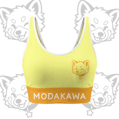 Wink Puppy Grafik Crop Tank Tank Sport Top Shorts Bikini Modakawa passendes Outfit - Yellow Top - 5XL - image 3