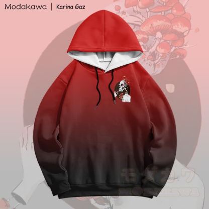 MODAKAWA X Karina Gaz Skull Graphic Gradient Pullover Hoodie - image 3