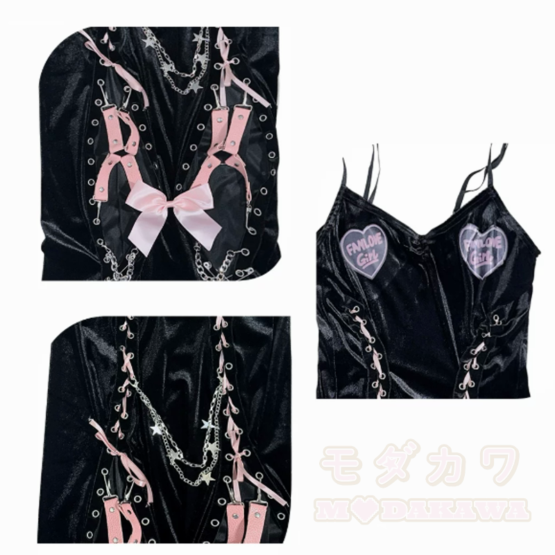 Vintage Gothic Spitzenkleid mit Schnürung und Cut-outs - image 6