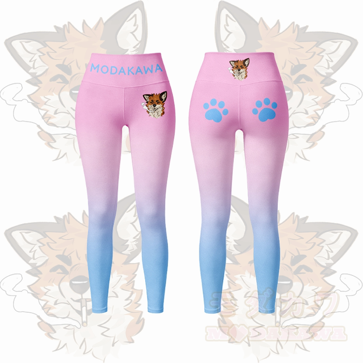 MODAKAWA X atka Smoking Fox Sport-BH-Top mit Farbverlauf und passender Leggings - Pinke Leggings - 5XL - image 9
