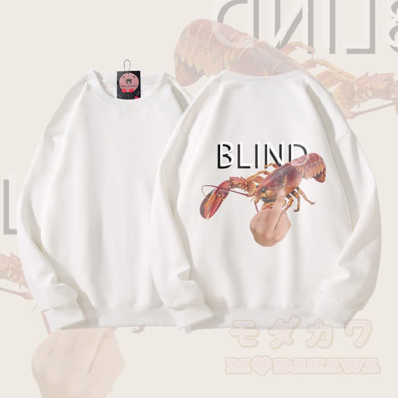 MODAKAWA Unisex-Sweatshirt mit Hummer-Motiv - Weiß - 5XL - image 3