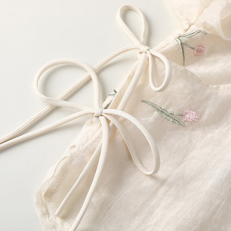 Vintage Schnalle Blumenstickerei Top Pferdegesicht Rock - image 6