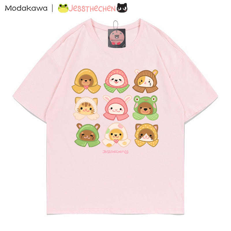 MODAKAWA X jessthechen T-Shirt mit Tiermotiven - Pink - 5XL - image 5