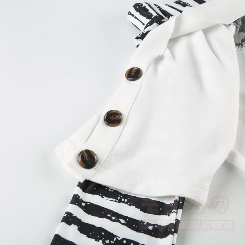 Y2K -Grafik-Streifen-Off-Shoulder-Langarmtop - image 6
