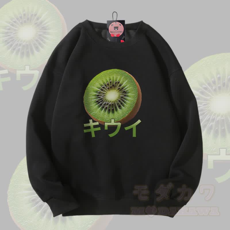 Kiwi Graphic Modakawa Unisex Sweatshirt - Schwarz - 5XL - image 4