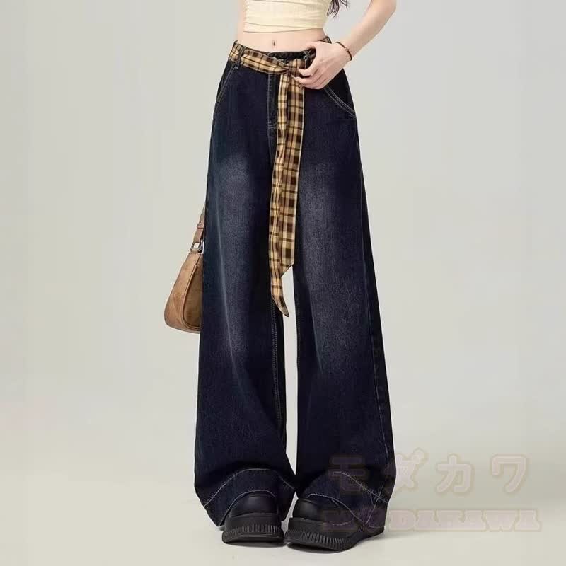 Elegantes, locker gestricktes Strandkleid und ausgestellte Jeans-Zweiteiler-Set - Hose - 4XL - image 5