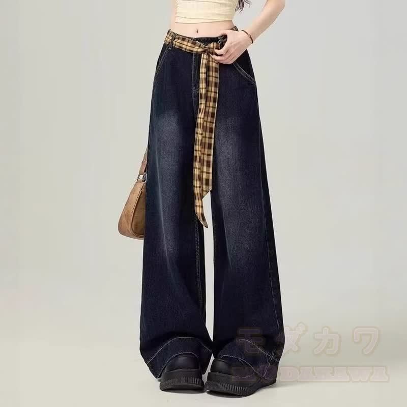 Elegantes, locker gestricktes Strandkleid und ausgestellte Jeans-Zweiteiler-Set - Hose - 4XL - image 5