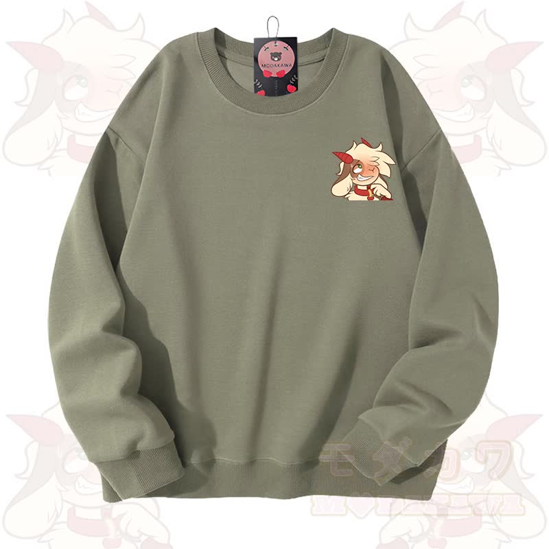 MODAKAWA X zarckets Schaf-Grafik Unisex-Sweatshirt - Grün - 3XL - image 8