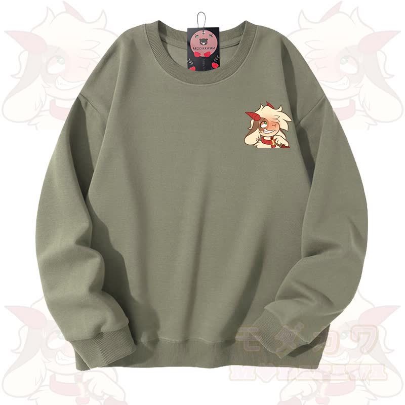 MODAKAWA X zarckets Schaf-Grafik Unisex-Sweatshirt - Grün - 3XL - image 8