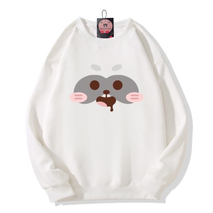 Sweatshirt mit Rundhalsausschnitt und Rotpanda-Print - White - 5XL - image 4