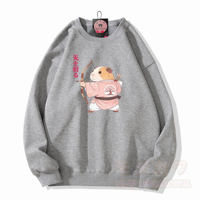Modakawa Sweatshirt mit Kugelfisch-Grafik - Grau - 5XL - image 3