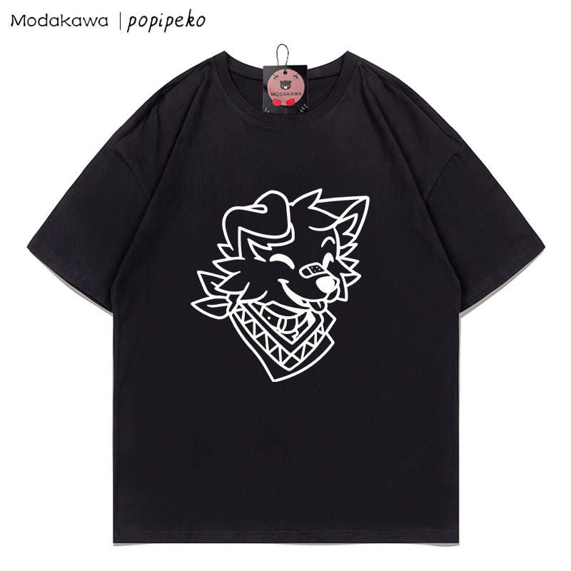 MODAKAWA X popipeko Welpenprint T-Shirt - Black - 5XL - image 3