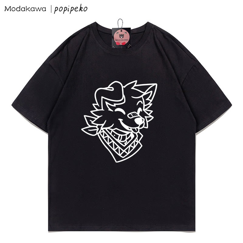 MODAKAWA X popipeko Welpenprint T-Shirt - Black - 5XL - image 3