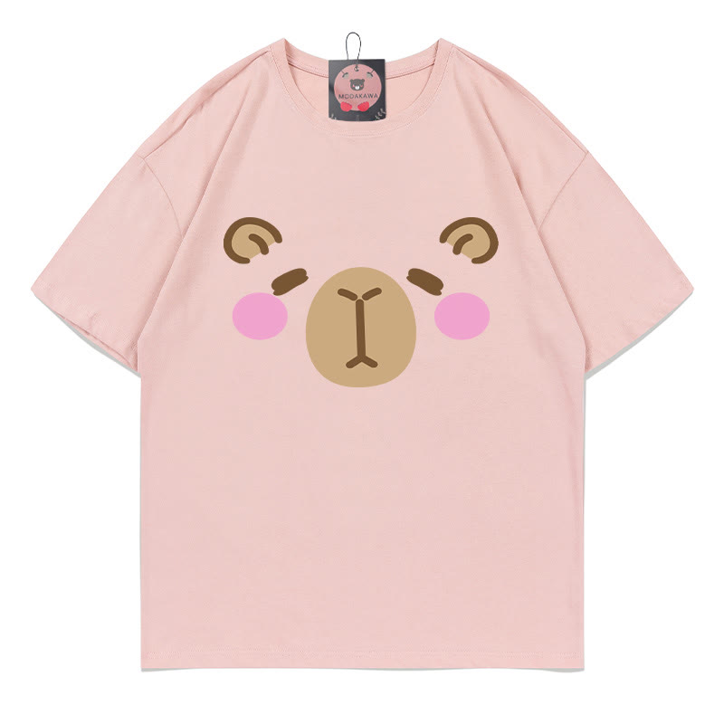 T-Shirt mit Capybara-Print - Dark Pink - 5XL - image 3