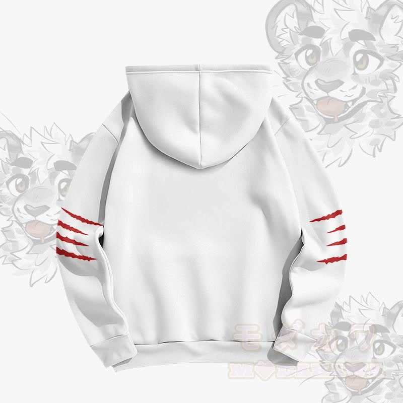 MODAKAWA X atka Pullover-Hoodie mit frechem Tigergesicht-Grafikprint - image 6