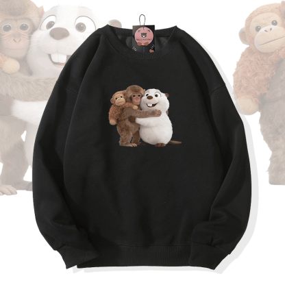 PUNCH Monkey Kugelfisch Grafik Modakawa Sweatshirt - Black - 5XL - image 3