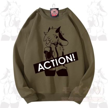 MODAKAWA X zarckets ACTION Goat Graphic Unisex Sweatshirt - Armeegrün - 3XL - image 11
