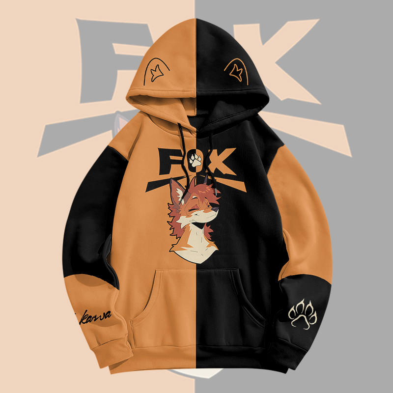 MODAKAWA X pandashk Fox Graphic Pullover Hoodie - image 2