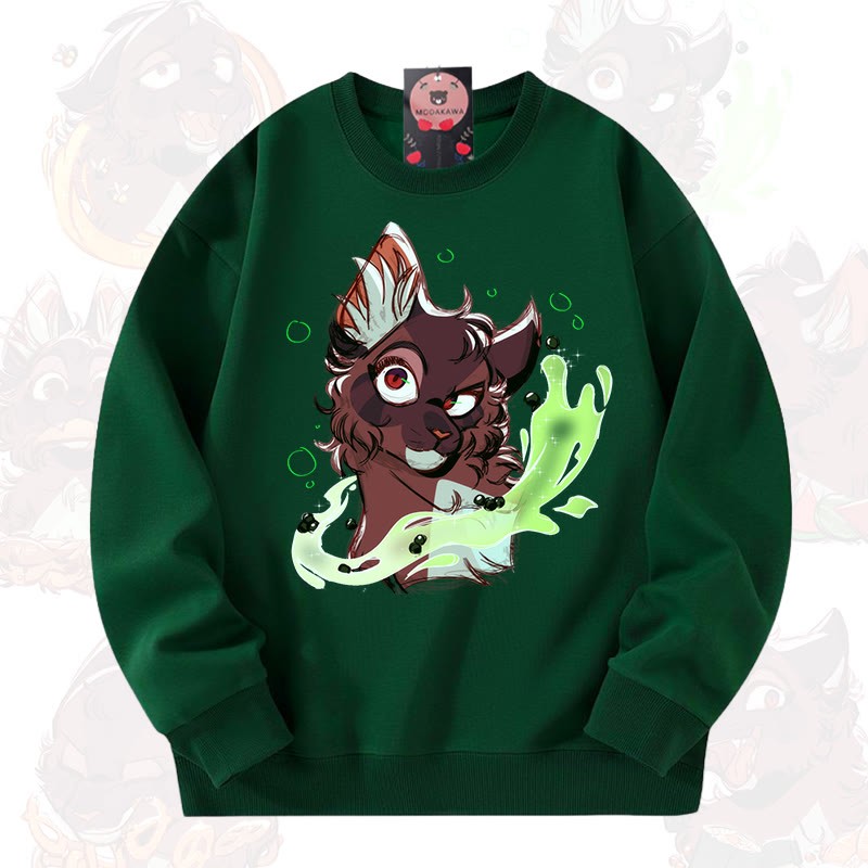 MODAKAWA X aridarchen Fox Graphic Unisex Sweatshirt - Grün - 3XL - image 3