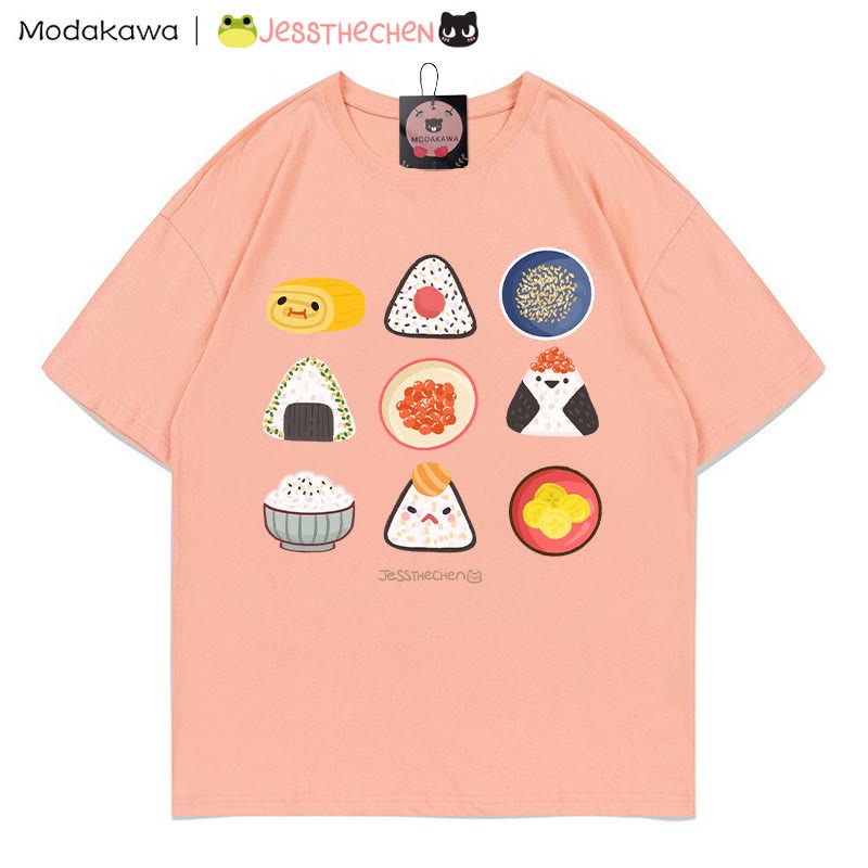 MODAKAWA X jessthechen T-Shirt mit Reisball-Print - Peach - 5XL - image 5