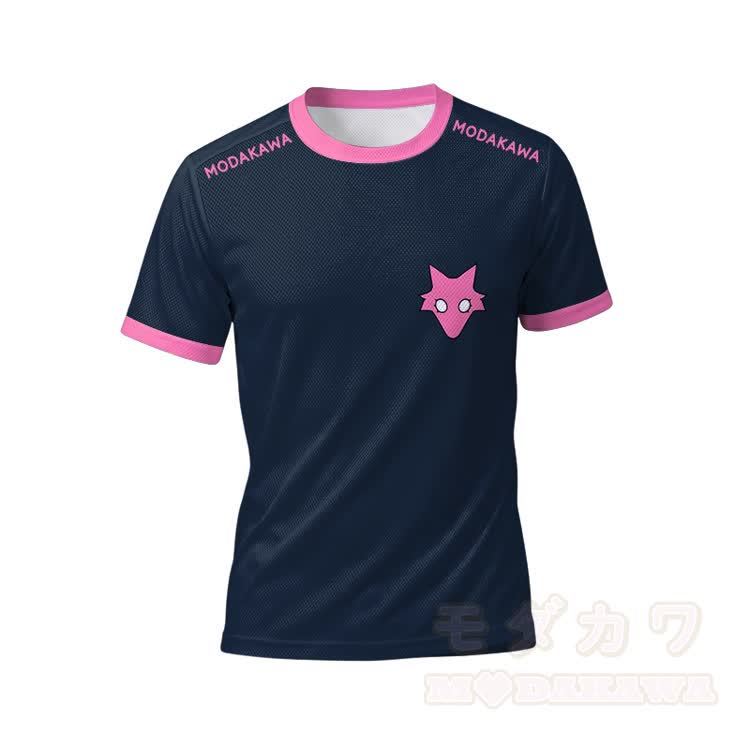 MODAKAWA X TiramisuRat Herren-Sport-T-Shirt mit Mausgesicht-Grafik und passender Shorts mit Kordelzug - Rosa Top - 5XL - image 4