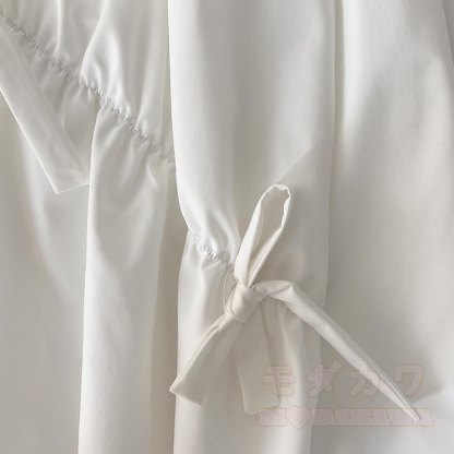 Unregelmäßiges Oberteil mit Schleife, passender Rock, Outfit - image 7